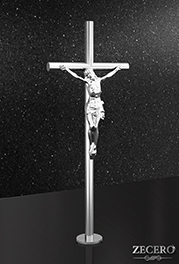 krzyż stojący 1951 stal nierdzewna poler Zecero kategoria