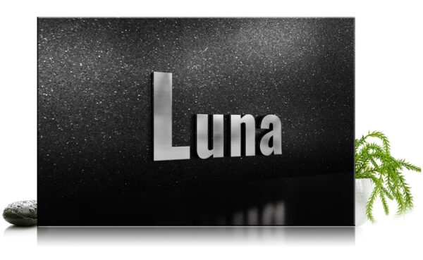 Luna satyna litery nagrobne ze stali nierdzewnej oferta