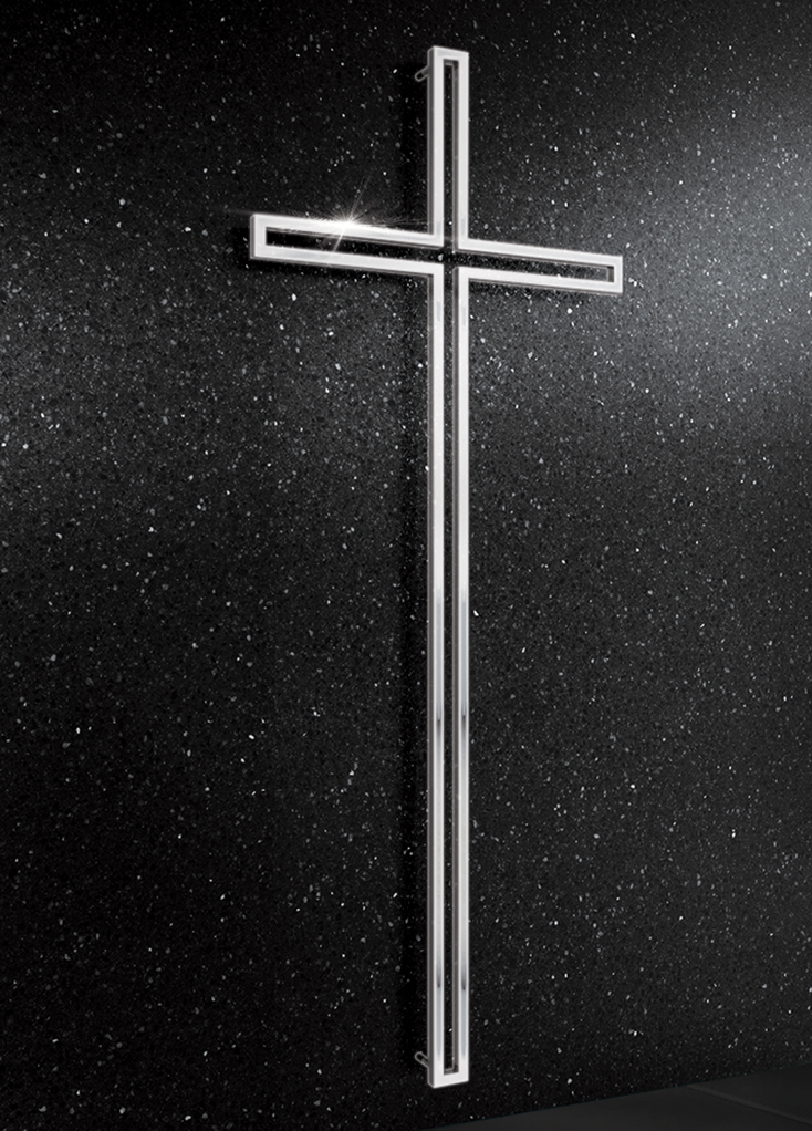 Wytrzymały wiszący krzyż ze stali nierdzewnej na cmentarz